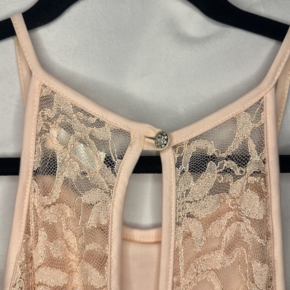 EMERALD SUNDAE PINK LACE FORMAL DRESS (L) - Picture 6 of 7